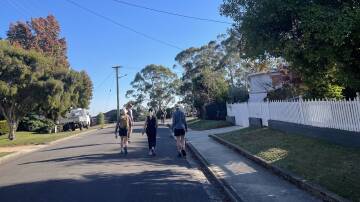 Rogainers in a random Launceston street on Sunday. Picture by Rob Shaw