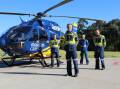 A CareFlight rapid response helicopter and crew. Picture supplied